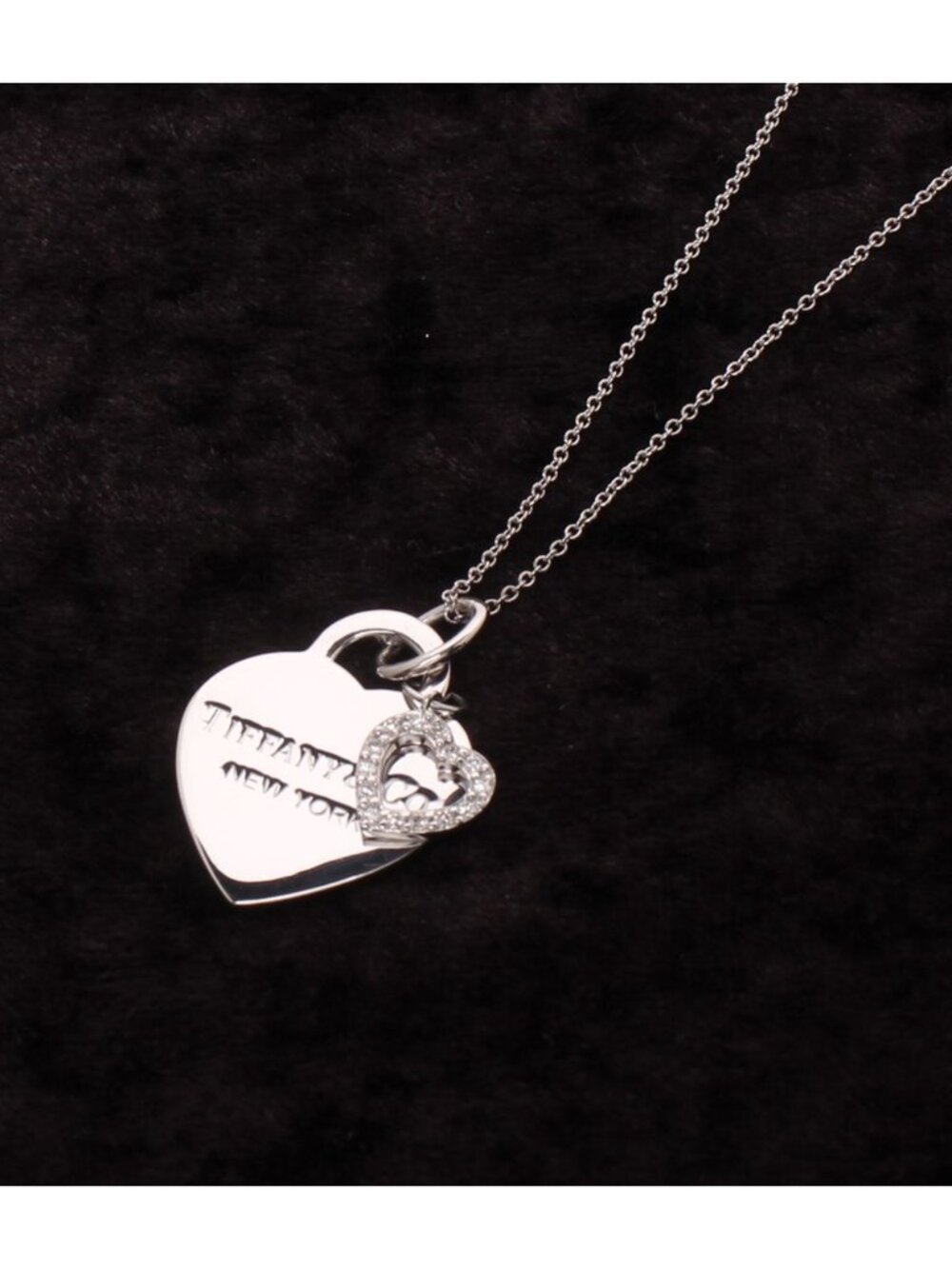Tiffany & Co Necklace 18K Diamond Return to Tiffany Heart Tag Ginza